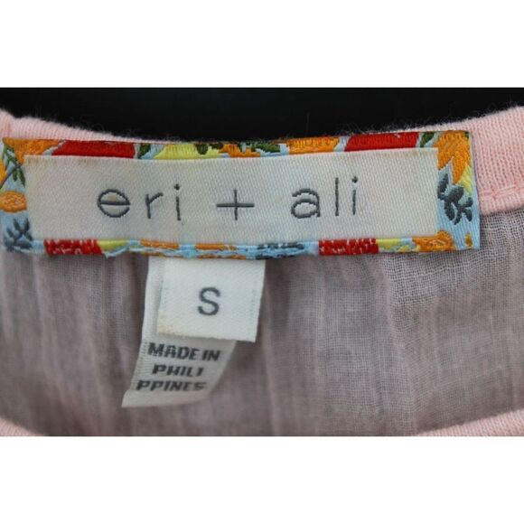 ANTHROPOLOGIE ERI + ALI SIZE SMALL PINK BALLOON SLEEVE BLOUSE STYLE D2785-SB - Picture 6 of 7